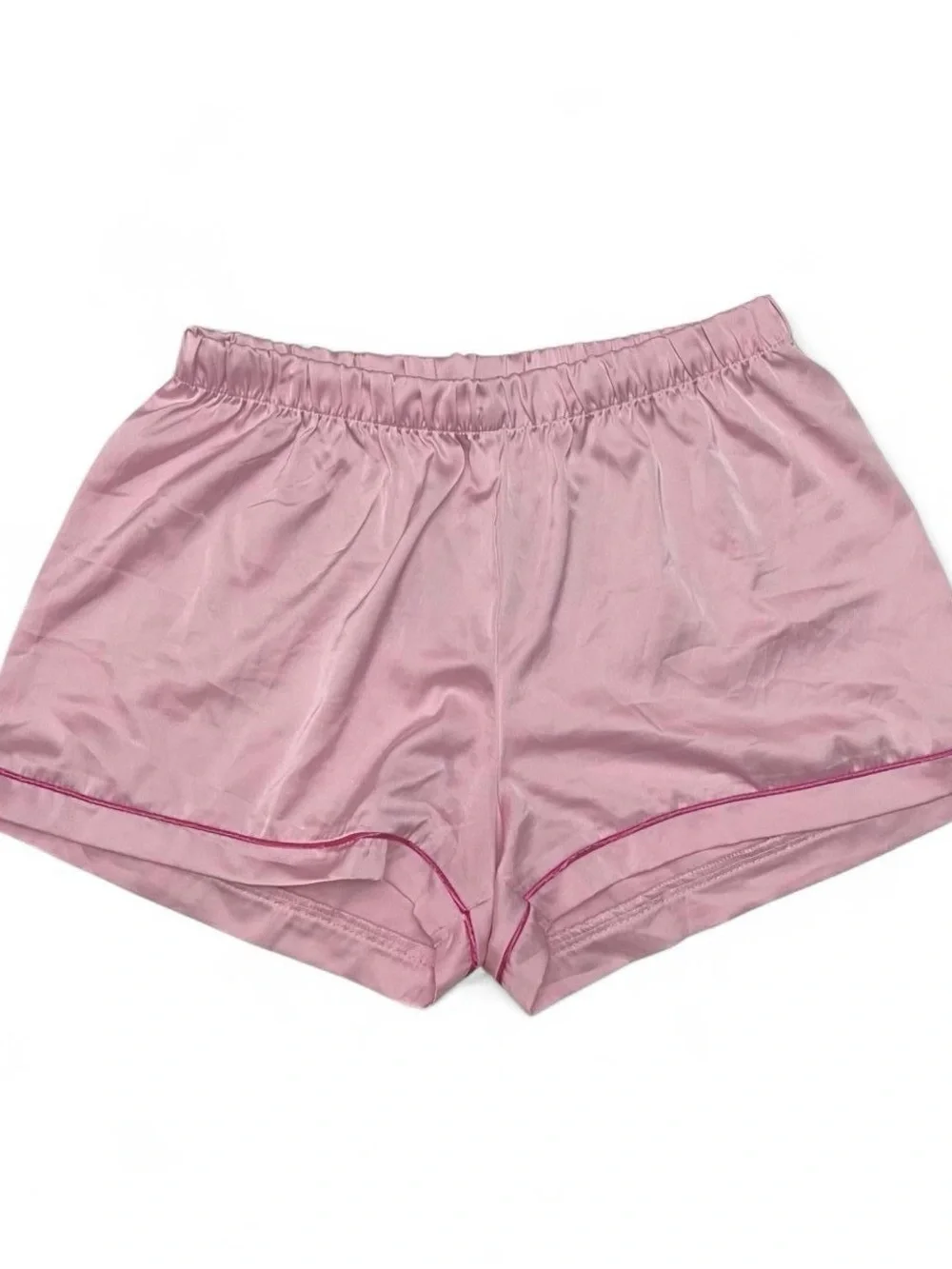 Y2K Juicy Couture Pink Satin Rhinestone Sleep Shorts S